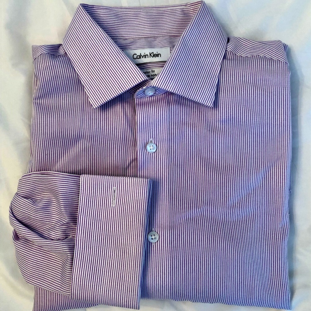 Calvin Klein French Cuff Button Front Shirt